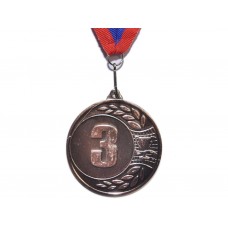 Медаль спортивная с лентой 3 место d - 6,5 см :1905-3