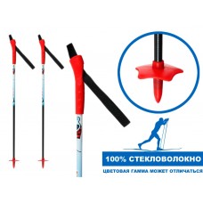 Палки лыжные стеклопластиковые TREK Universal  ЦСТ 80см  red