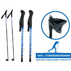 Палки лыжные стеклопластиковые TREK Universal ЦСТ 130см  blue