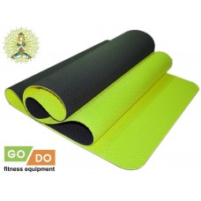 Коврик для йоги и фитнеса перфорированный GO DO :OTPE-6MM  (Зелёный)