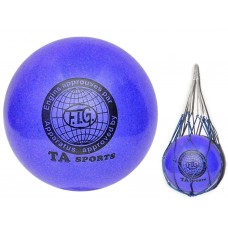 Мяч для художественной гимнастики. Диаметр 15 см. Цвет синиий с добавлением глиттера. :(Т12):