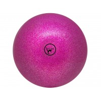 Мяч для художественной гимнастики GO DO. Диаметр 19 см. Цвет: розовый с глиттером.