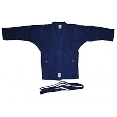 Куртка для самбо. Цвет синий. Размер 54. Состав: 100% хлопок, плотность 550гр./кв.м
