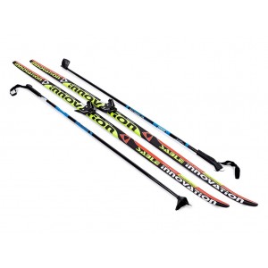 Лыжный комплект STС (лыжи, палки, крепление 75 мм): 205 step