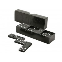 Домино пластик. Размер кости 20х40 мм., цвет кости: чёрный. :(Вла):