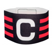 Капитанская повязка с продольными полосами. Длина 33 см, ширина 7 см.  С-КВ2  (чёрный)