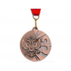 Медаль спортивная с лентой 3 место d - 5 см :5200-3