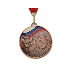 Медаль спортивная с лентой 3 место d - 6,5 см :1502-3