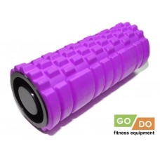 Валик ролл для фитнеса рельефный полый GO DO :GZ5-33  (Фиолетовый)