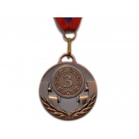 Медаль спортивная с лентой 3 место d - 5 см :507-3