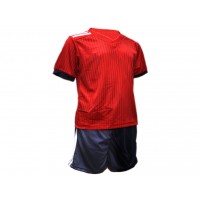 Форма футбольная. Цвет красный с белыми полосками. Размер 54. Материал: полиэстер. F-BV-54# EU-48#