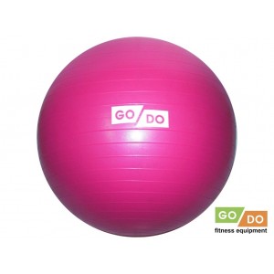 Мяч для фитнеса матовый d - 75 см GO DO :FB-75  (Малиновый)