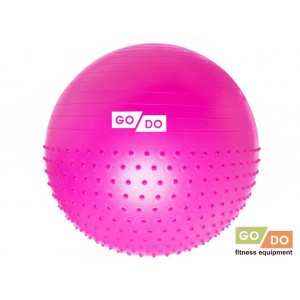 Мяч для фитнеса комбинированный с массажными шипами 65 см фуксия ВМ-65-МА