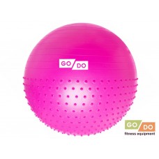 Мяч для фитнеса комбинированный с массажными шипами фуксия 55 см ВМ-55-МА
