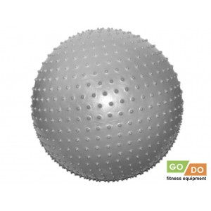Мяч для фитнеса с массажными шипами d - 70 см GO DO :МА-70-СЕ  (Серебро)
