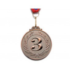 Медаль спортивная с лентой 3 место d - 6,5 см :Е05-3