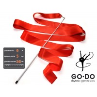 Лента гимнастическая с палочкой красная GO DO :PD-02-К